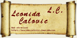 Leonida Ćalović vizit kartica